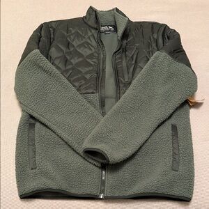 Eddie Bauer Olive Quilted Puffer Jacket